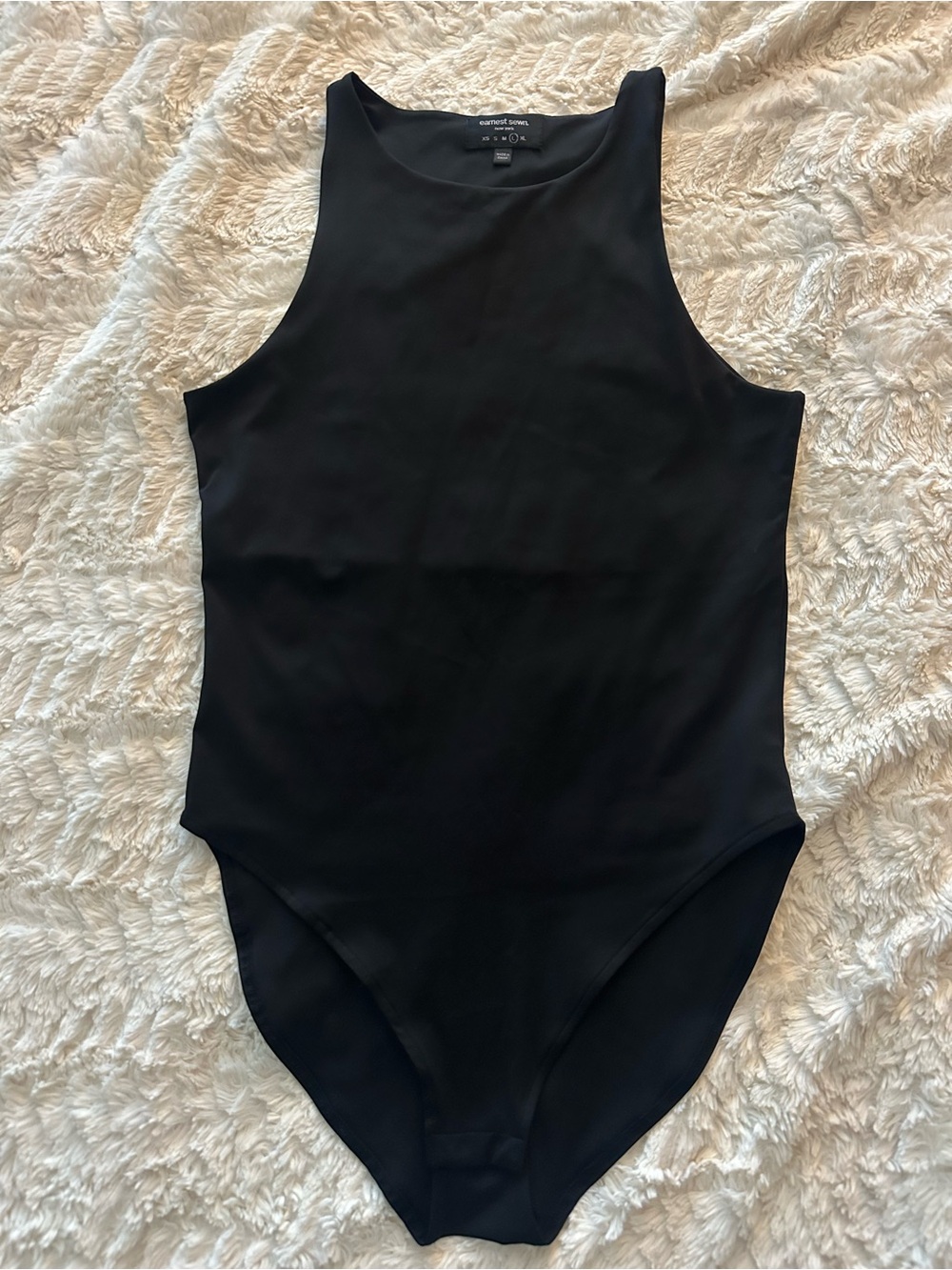 Earnest Sewn Black sleeveless bodysuit size Large